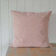 Load image into Gallery viewer, Red and White Stripe Cushion