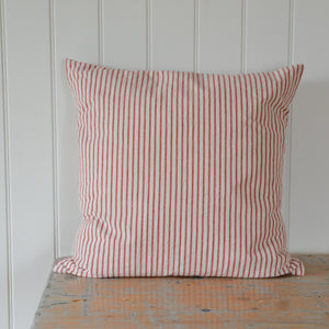 Red and White Stripe Cushion