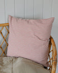 Red and White Stripe Cushion