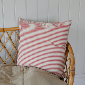 Red and White Stripe Cushion