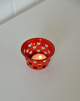 Red Enamel Tea Light Holder