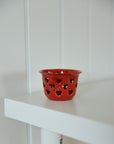 Red Enamel Tea Light Holder