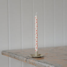 Load image into Gallery viewer, Red Hearts Print Taper Candle