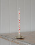 Red Hearts Print Taper Candle