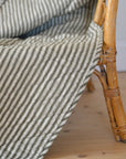 Sand and Olive Striped Quilt