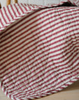 Sand and Red Striped Quilt
