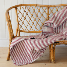 Load image into Gallery viewer, Sand and Red Striped Quilt