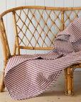 Sand and Red Striped Quilt