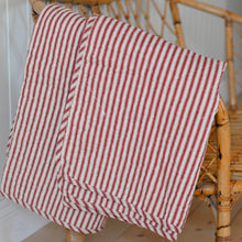 Load image into Gallery viewer, Sand and Red Striped Quilt