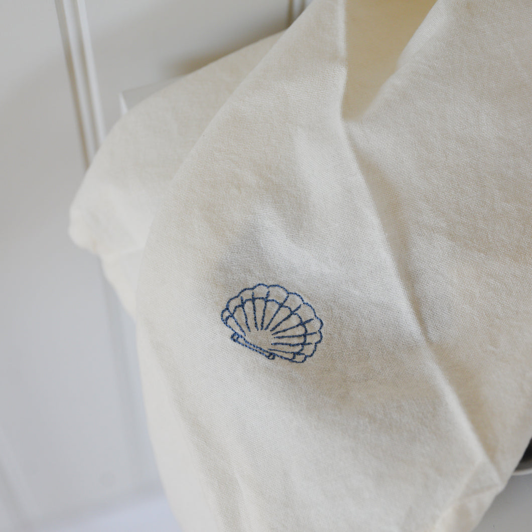 Shell Embroidered Napkin