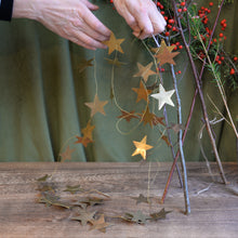 Load image into Gallery viewer, Star Christmas Garland in Brass