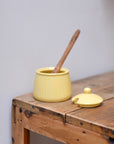 Sugar Pot with Lid / Pastel Yellow