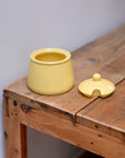Sugar Pot with Lid / Pastel Yellow