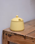 Sugar Pot with Lid / Pastel Yellow