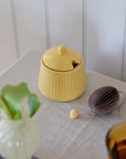 Sugar Pot with Lid / Pastel Yellow