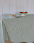 Thin Green Stripe Tablecloth