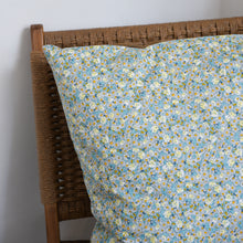 Load image into Gallery viewer, Turquoise, White and Yellow Floral Cushion / 60 x 60