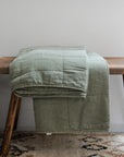 Vintage Quilt in Olive / 130 x 180