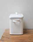 White Enamel Storage Box