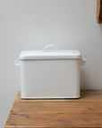 White Enamel Storage Box
