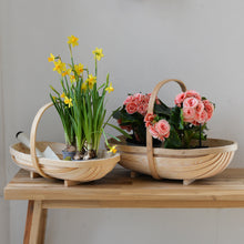 Load image into Gallery viewer, Wooden Trug Basket