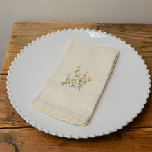 Load image into Gallery viewer, Yellow buttercups Embroidered Floral Napkin