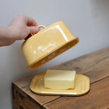 Load image into Gallery viewer, Yellow Enamel Butter Box