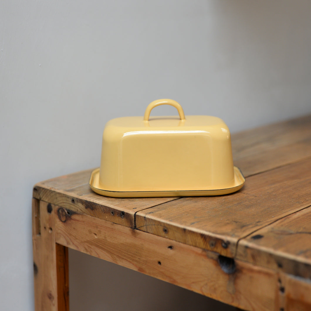 Yellow Enamel Butter Box