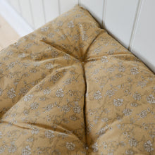 Load image into Gallery viewer, Yellow Floral Bench or Chair Cushion