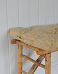 Yellow Floral Bench or Chair Cushion