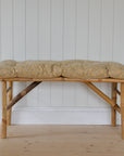 Yellow Floral Bench or Chair Cushion