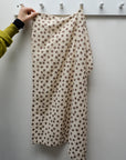 Leafy Printed Tea Towel / Brown