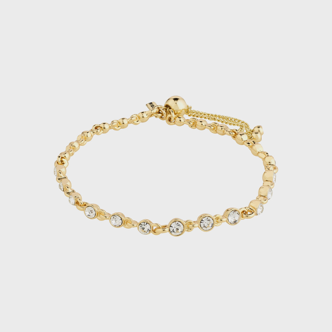 Imogene Crystal Chain Bracelet / Gold