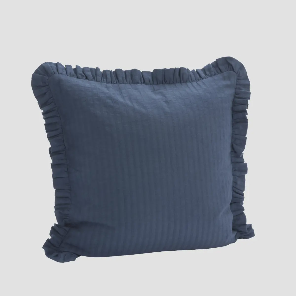 Ruffle Cushion / Dark Blue