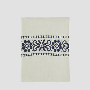 Embroidered Kitchen Towel / Blue