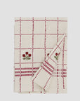 Embroidered Tea Towel / Folk Flowers