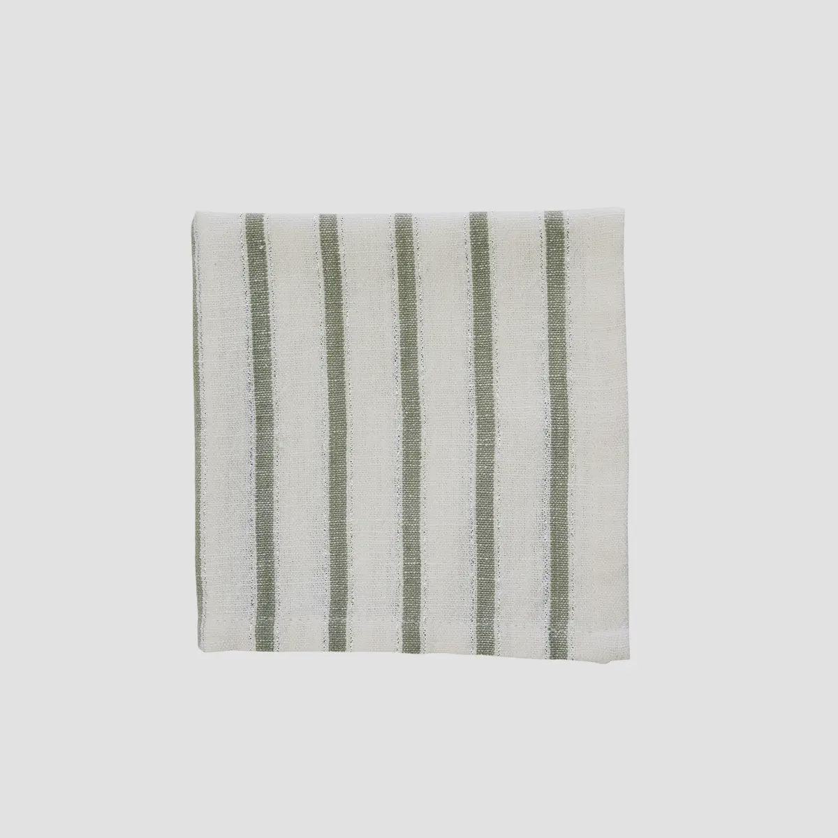 Green Stripe Napkins / Set of 4