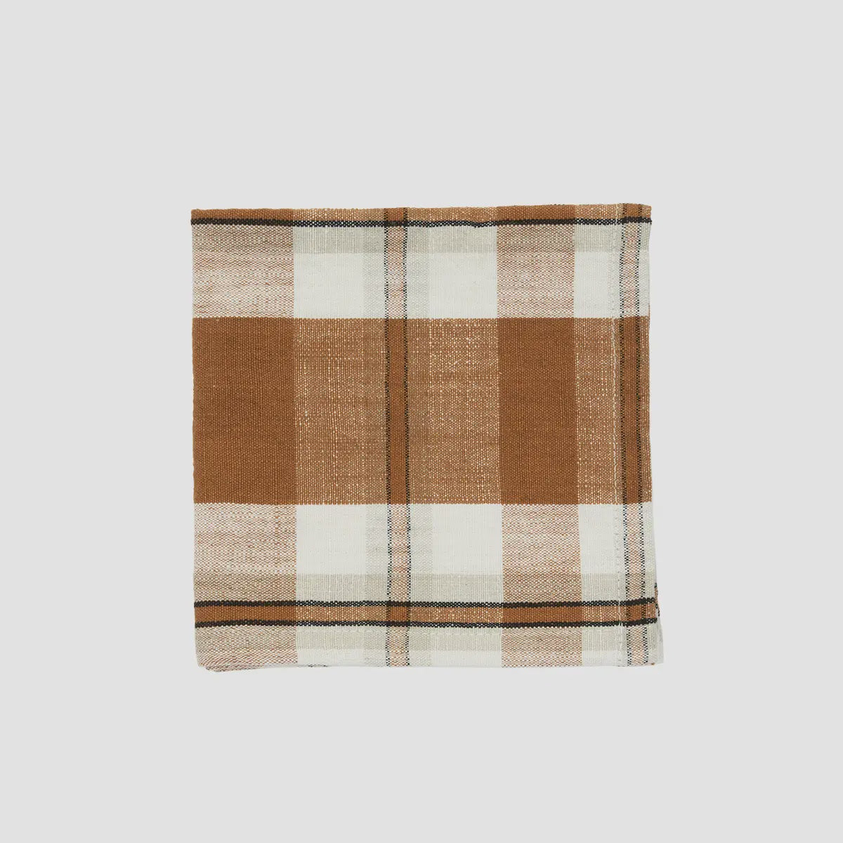 Orange Checked Napkins / Set of 4
