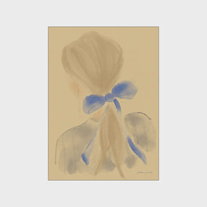 Girl With A Blue Hair Ribbon A3