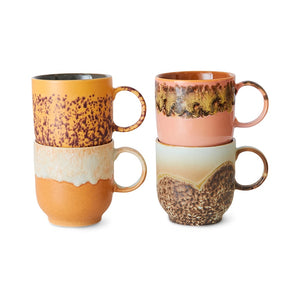 HKliving 70's Ceramics: Round Coffee Mugs /