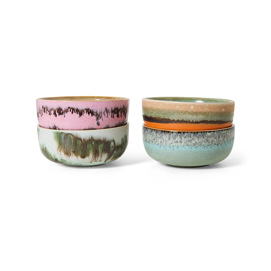HKliving 70s Ceramics Tapas Bowls / Thicket
