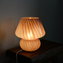 Load image into Gallery viewer, Large Glass Mushroom Lamp / Rose