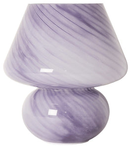 Large Glass Mushroom Lamp / Purple