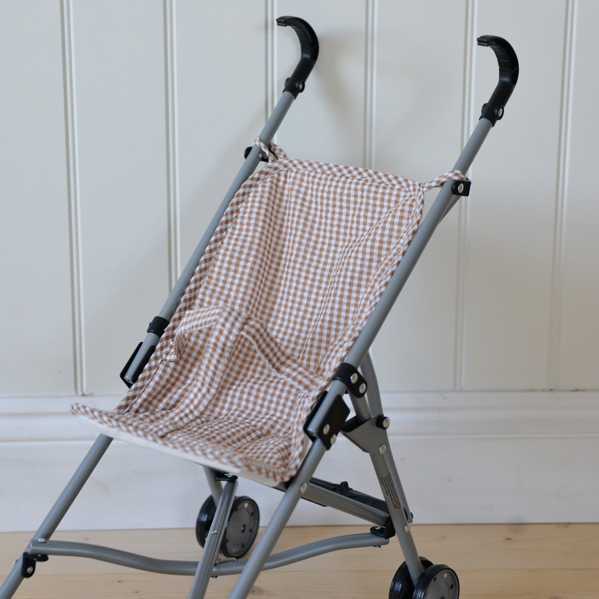 Baby Doll Stroller Brown Gingham – Mon Pote1