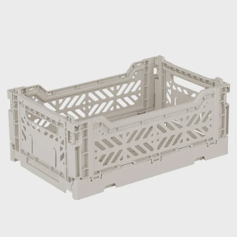 Mini Folding Crate / Light Grey