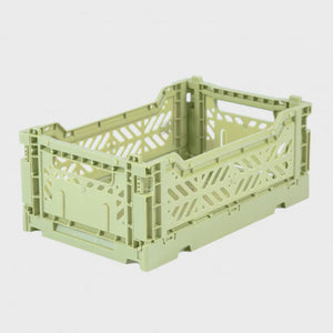 Mini Folding Crate / Lime Cream