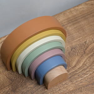 Wooden Rainbow Stacker / Vintage