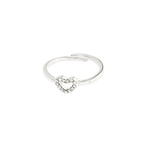 Pilgrim Lulu Crystal Heart Stack Ring / Colours