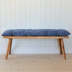 Blue Checked Woven Cotton Mattress