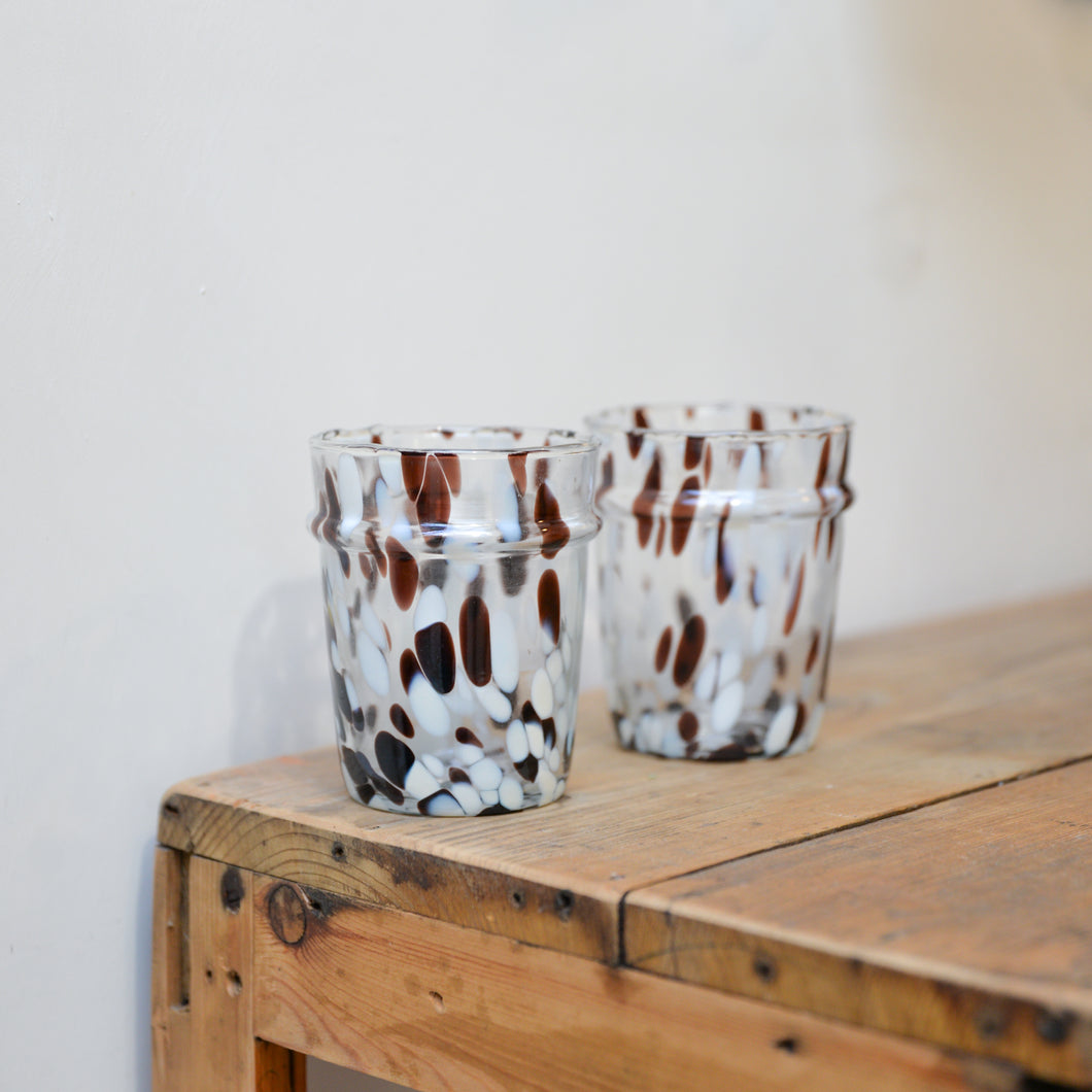 Brown Speckle Drinking Glass